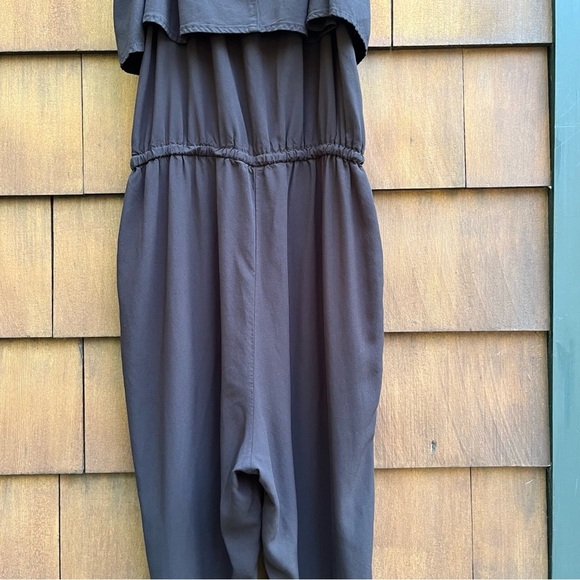 Old Navy Ruffled Off The Shoulder Black Ankle Length Jumpsuit Size Small - Picture 15 of 16